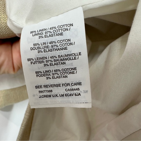 J.Crew Regent Linen Blend Blazer in Metallic Gold - Picture 8 of 8